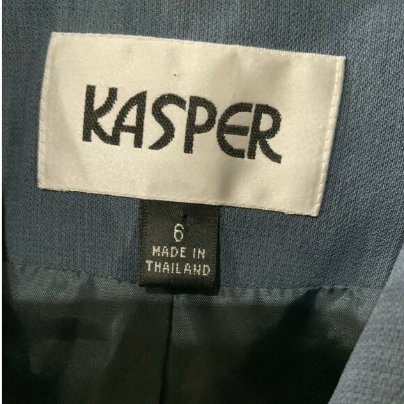 Kasper Blazer Womens 6 Vintage Open Front Long Sleeve Casual Formal Officewear - Picture 6 of 6